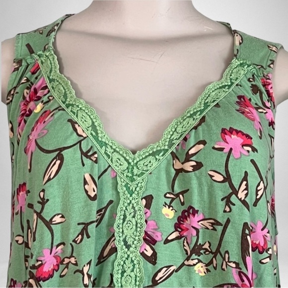 Matilda Jane Weekend Getaway Tank Top Green + Floral SZ M - Picture 3 of 6